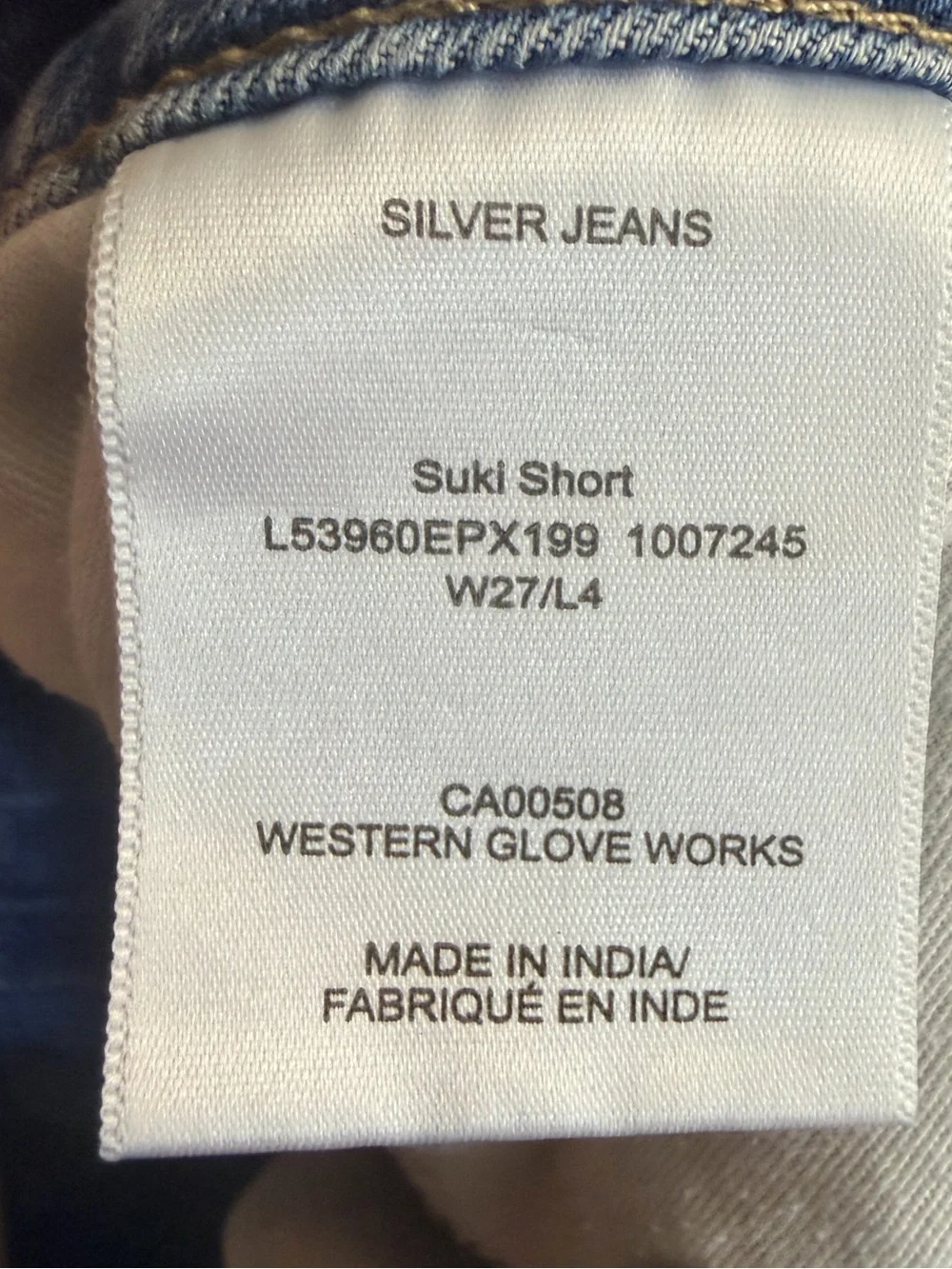Silver Jeans Light Wash Frayed Hem Denim Shorts- Suki Shorts-Size:27 - Picture 6 of 6